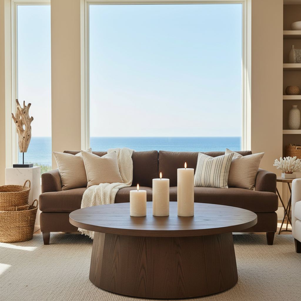 Luxe LED Flameless Pillar Candle | Latte