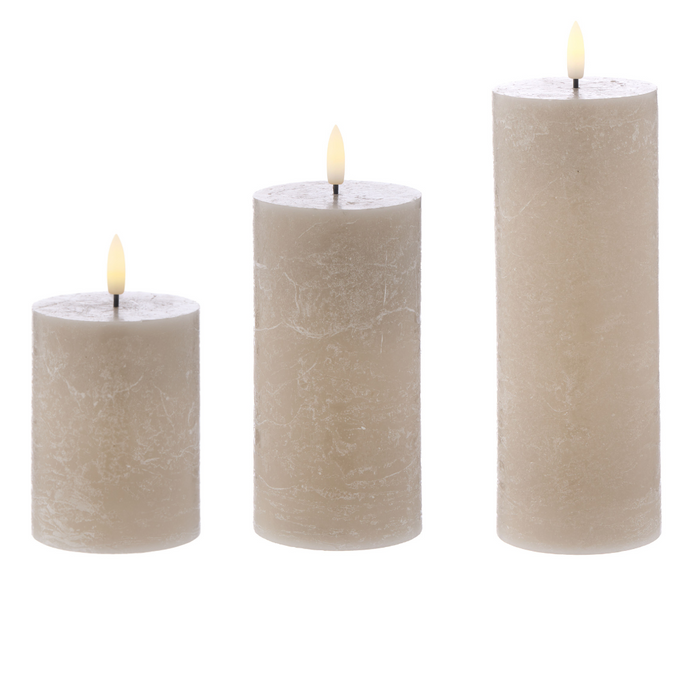 Luxe LED Flameless Pillar Candle | Latte