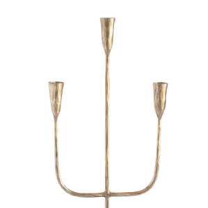 Forged Iron Candelabra Brass 