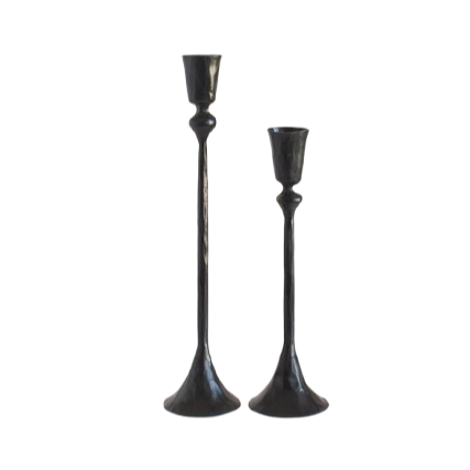 Forged Iron Candlestick Black_Set