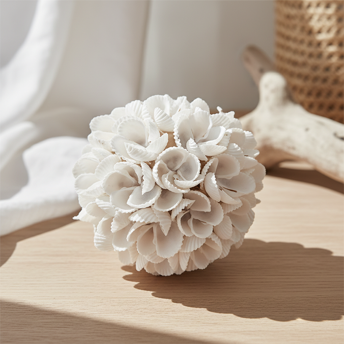Balinese shell decor handmade for beach and coastal interiors