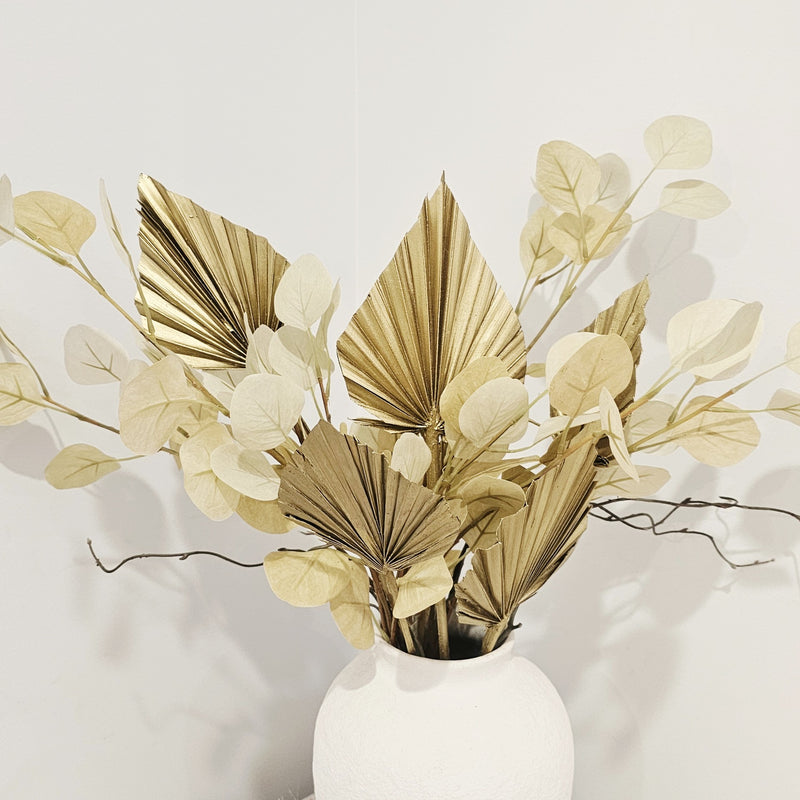 Preserved Natural Palm Leaf Set of 5 | Gold