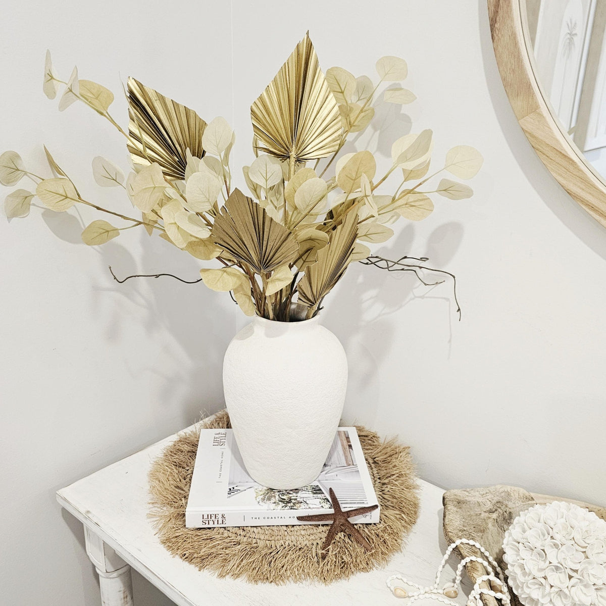 Preserved Natural Palm Leaf Set of 5 | Gold