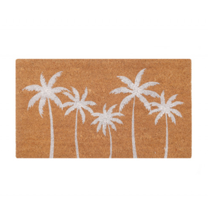 The Palms Coir Doormat | White