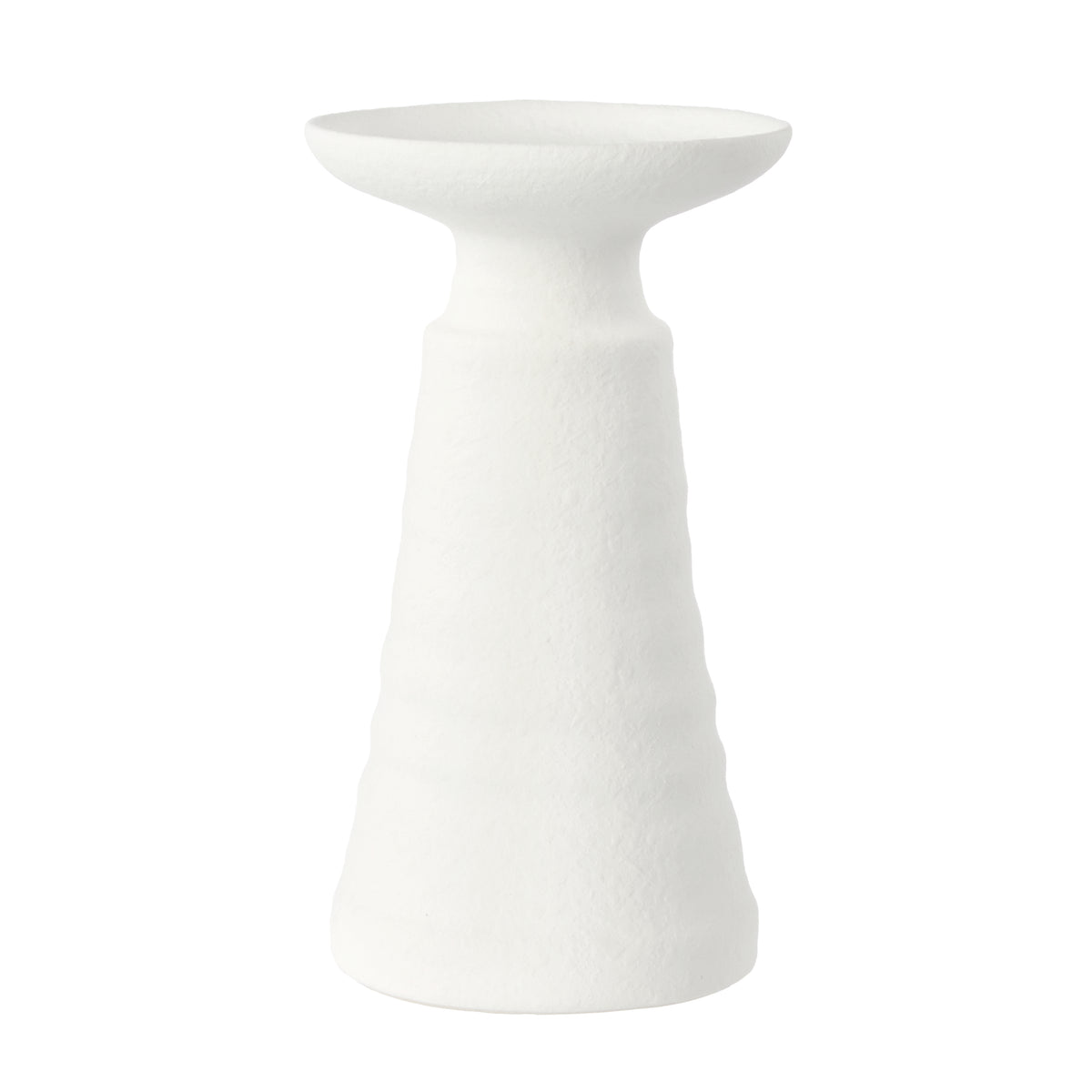 Haven White Clay Candleholder