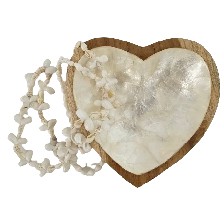 Capiz Heart Trinket Tray