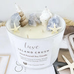 Luxury Soy Crystal Candle | Island Crush | Blue Calcite