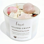 Luxury Soy Crystal Candle | Island Crush Rose Quartz Botanicals