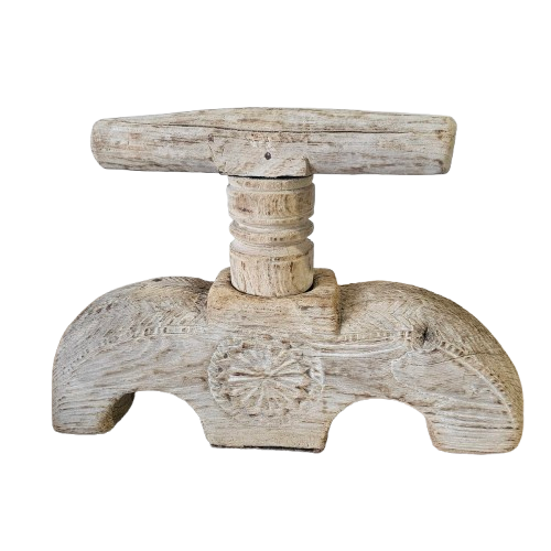 Vintage Indian Bleached Wooden Juicer