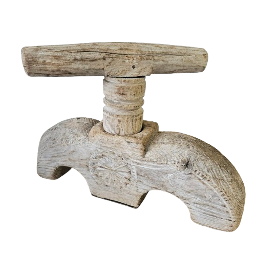 Vintage Indian Bleached Wooden Juicer