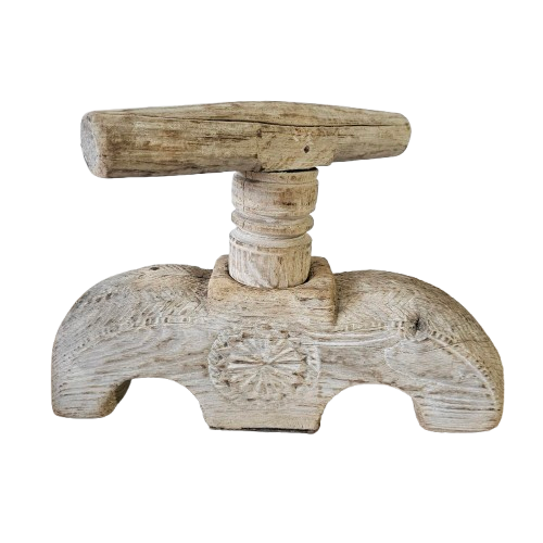 Vintage Indian Bleached Wooden Juicer