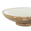 Beaches White Wooden Footed Bowl
