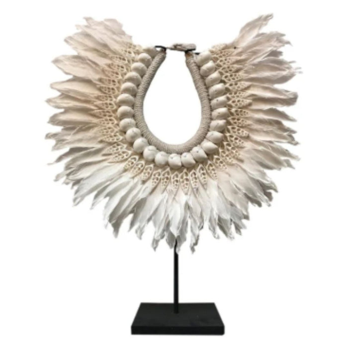 Kiely Feather + Shell Decorative Necklace | Pre Order
