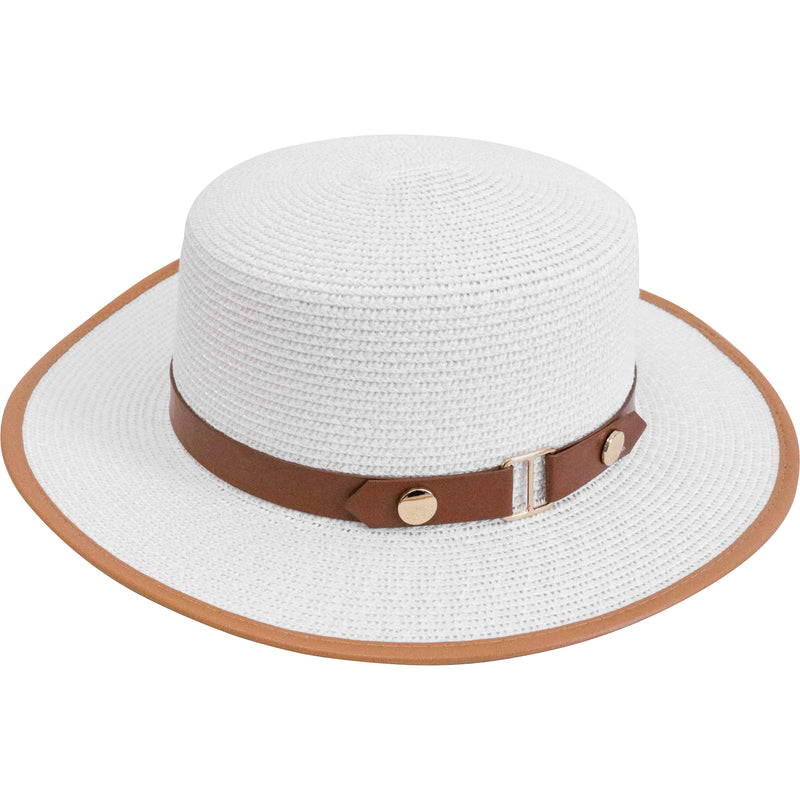 Bronte White Straw Hat