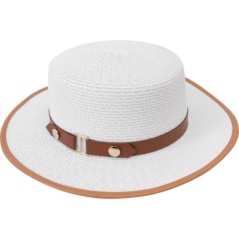 Bronte White Straw Hat