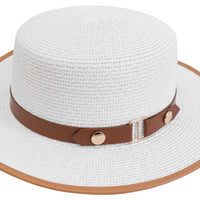 Bronte White Straw Hat