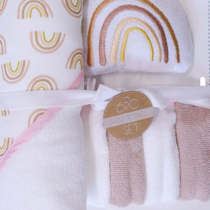 Rainbow Baby Bath Towel Gift Set.