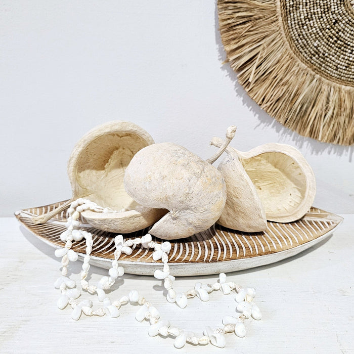 Mistique Carved Wooden Leaf Tray