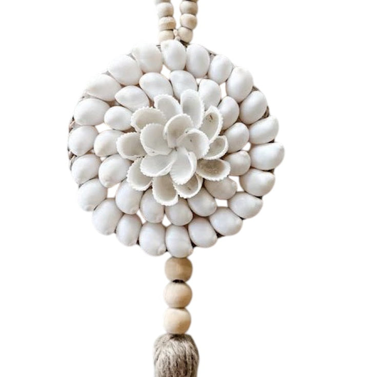 Leilani White_Shell_Wall_Necklace Tassel