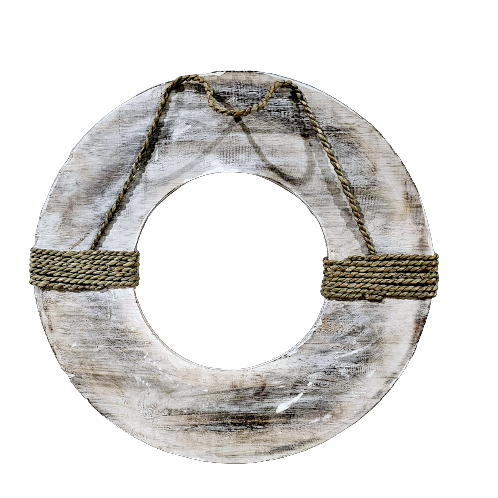 Rustic Wooden Life Buoy | Natural