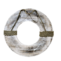 Rustic Wooden Life Buoy | Natural