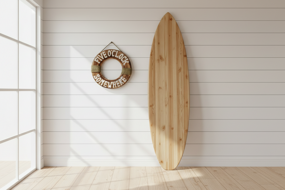 Wooden Life Buoy Wall Hanging | 5 O'Clock | Natural