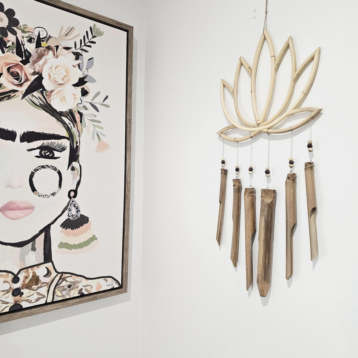 Lotus Flower Bamboo Wind Chime