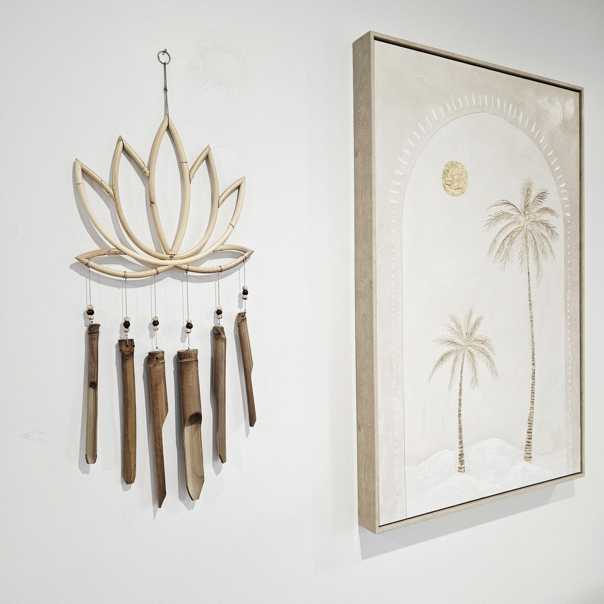 Lotus Flower Bamboo Wind Chime