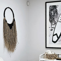 Lulu Seagrass + Bead Wall Hanging | Black