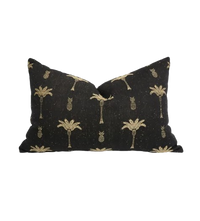 Cabo Tropical Palm Tree Cushion | Black 60x40 cm