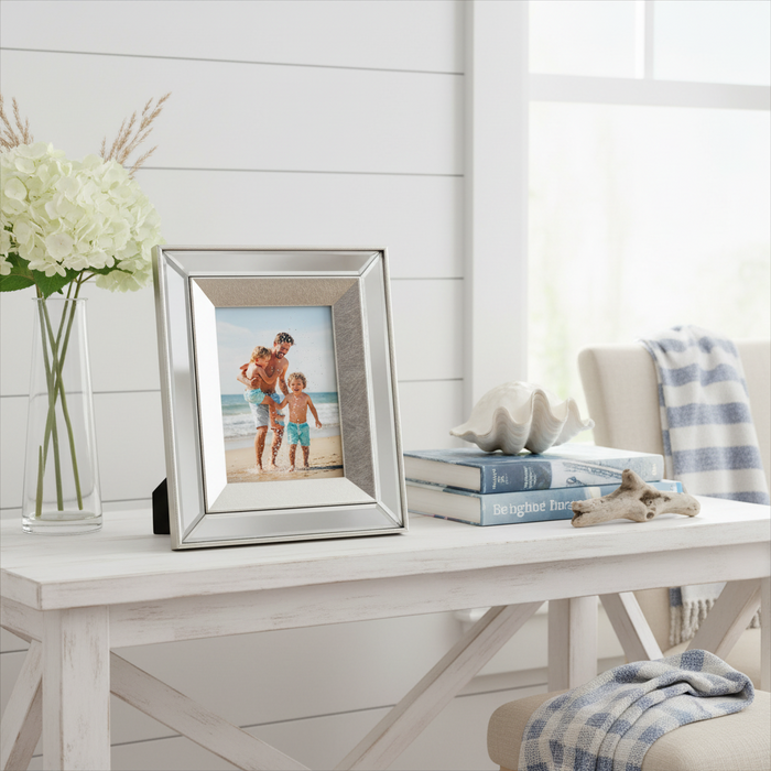 Lumière Antiqued Silver Mirror Frame beautiful contempory hamptons style photo frame