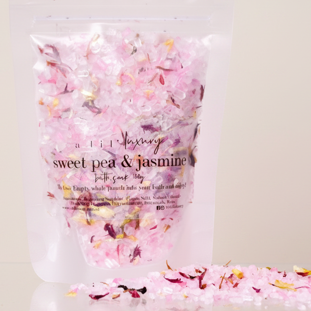 Luxury Bath Salt Soak | Sweet Pea + Jasmine