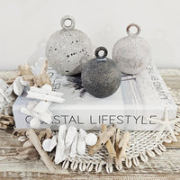 Maine Rustic Life Buoy Sculpture Set of 3