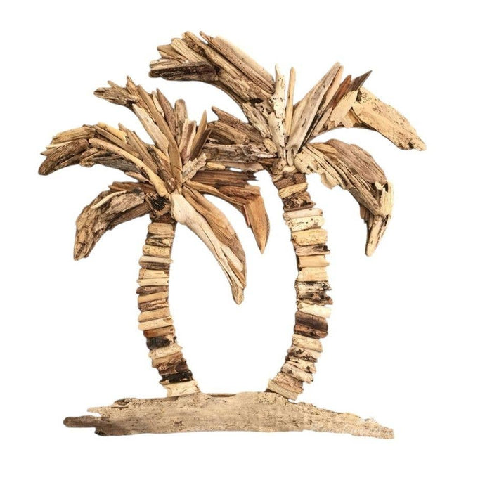 Add relaxed coastal charm to your home with the Nalu Driftwood Palm Wall Art. Handcrafted from natural driftwood, this unique 55cm palm design brings warmth, texture, and holiday style to any space.