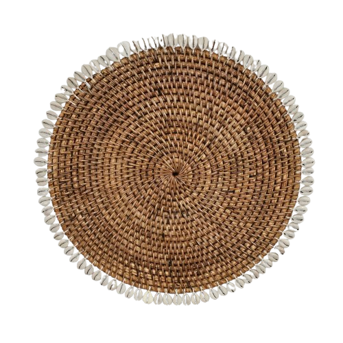 Rattan Place Mat | Natural | Shells