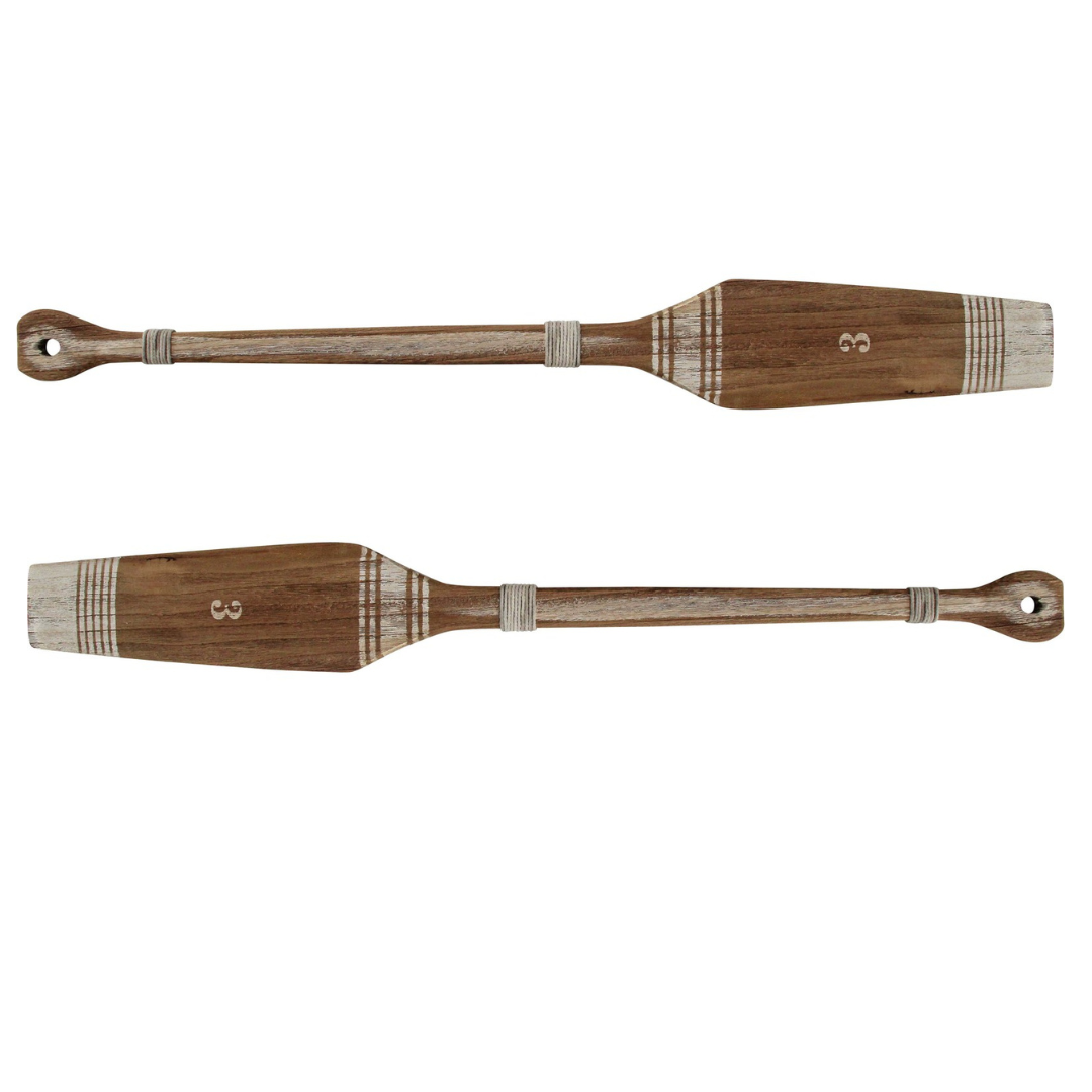Reclaimed Wooden Oar Set of 2 | Natural #3