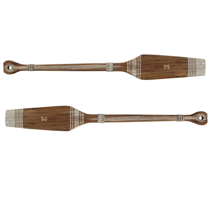 Reclaimed Wooden Oar Set of 2 | Natural #3