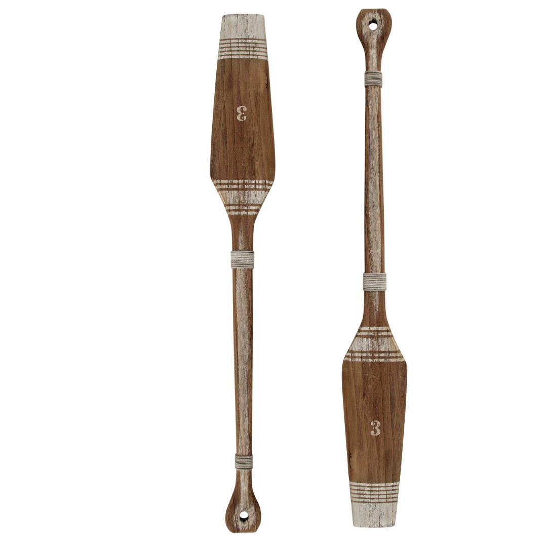 Reclaimed Wooden Oar Set of 2 | Natural #3