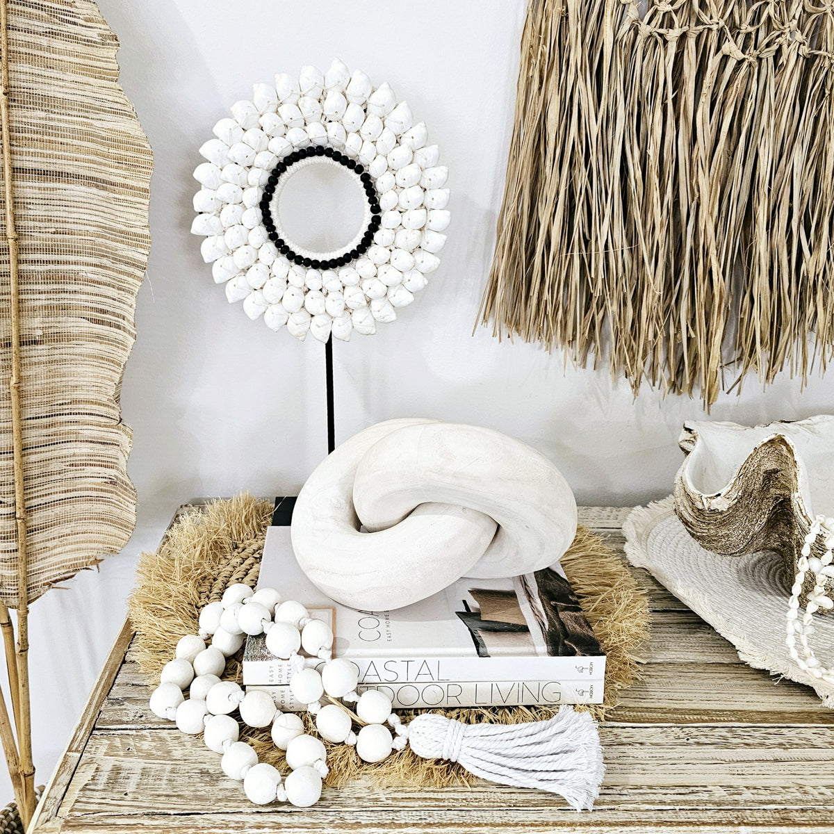 Noosa Shell Halo on Stand Black