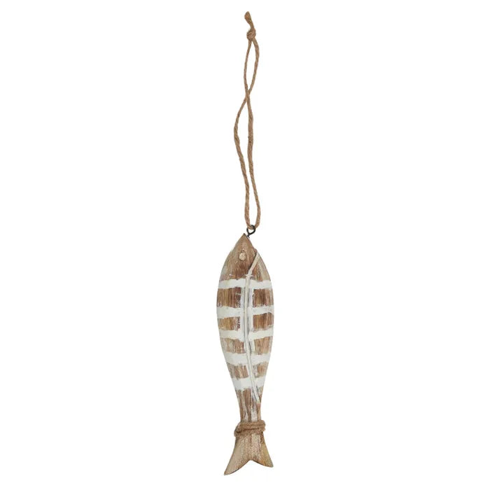 Whitewash Wooden Hanging Fish