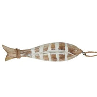 Whitewash Wooden Hanging Fish