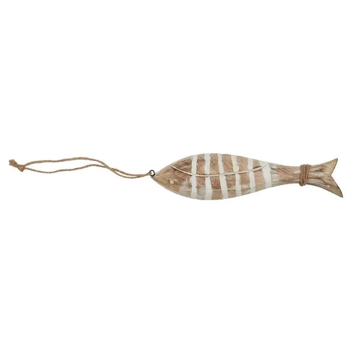 Whitewash Wooden Hanging Fish