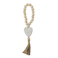 Boho Wooden Heart Tassel