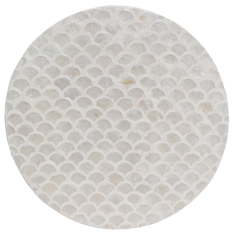 Capiz Shell Inlay Round Place Mat