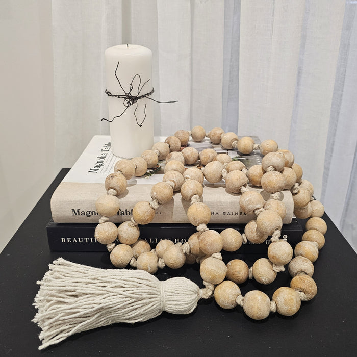Oversize Wooden Bead Tassel