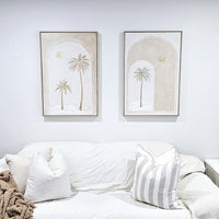 Coastal Calm Palm Tree Canvas | Double Palm