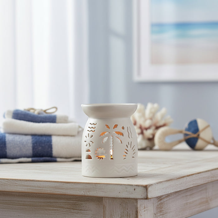 Palm Tree Cut Out Oil Burner beach house  and coastal interiors