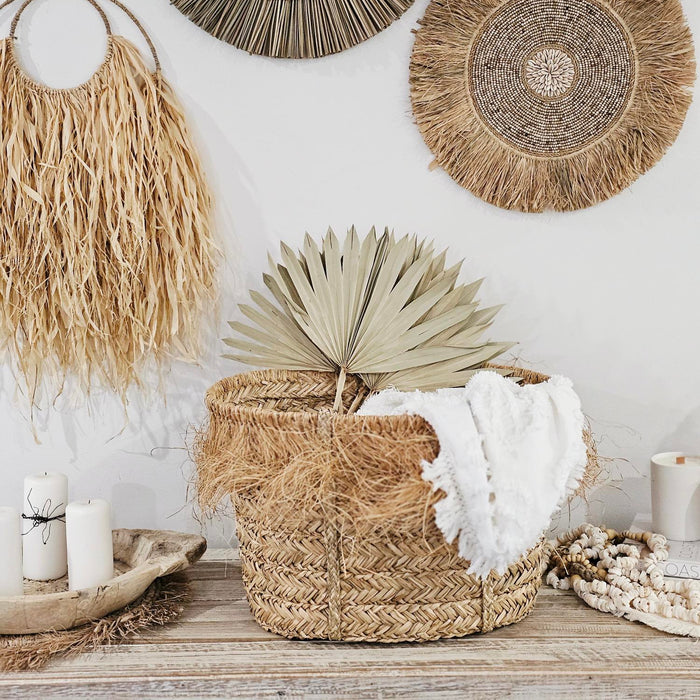 Raffia Woven Basket
