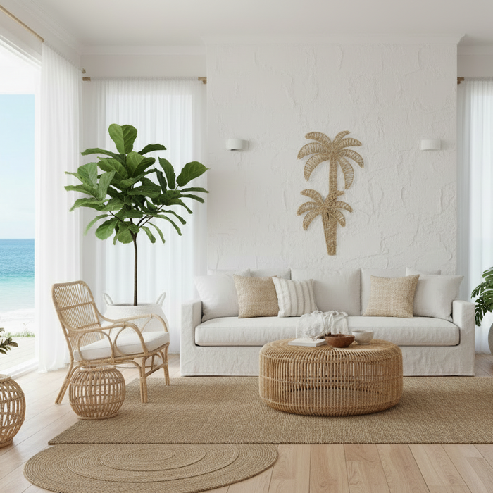 Rattan_Palm_Tree_Wall_Hanging coastal home decor australia