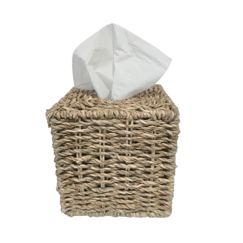 Rattan Tissue Box Cover Square | Natural